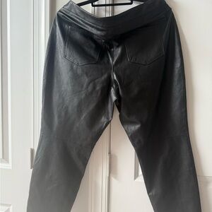 Black faux Leather Pants